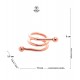 Argola Espiral Para Guardanapos Em Aço Rose Gold Wolff 
